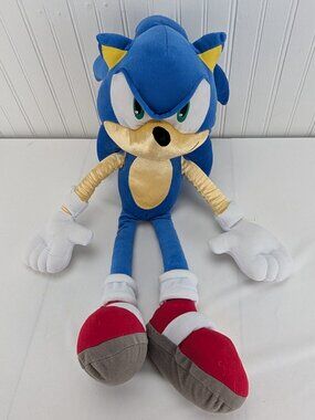 Sonic the Hedgehog Plush 24" Stuffed Animal Doll Room Decor Sega Character